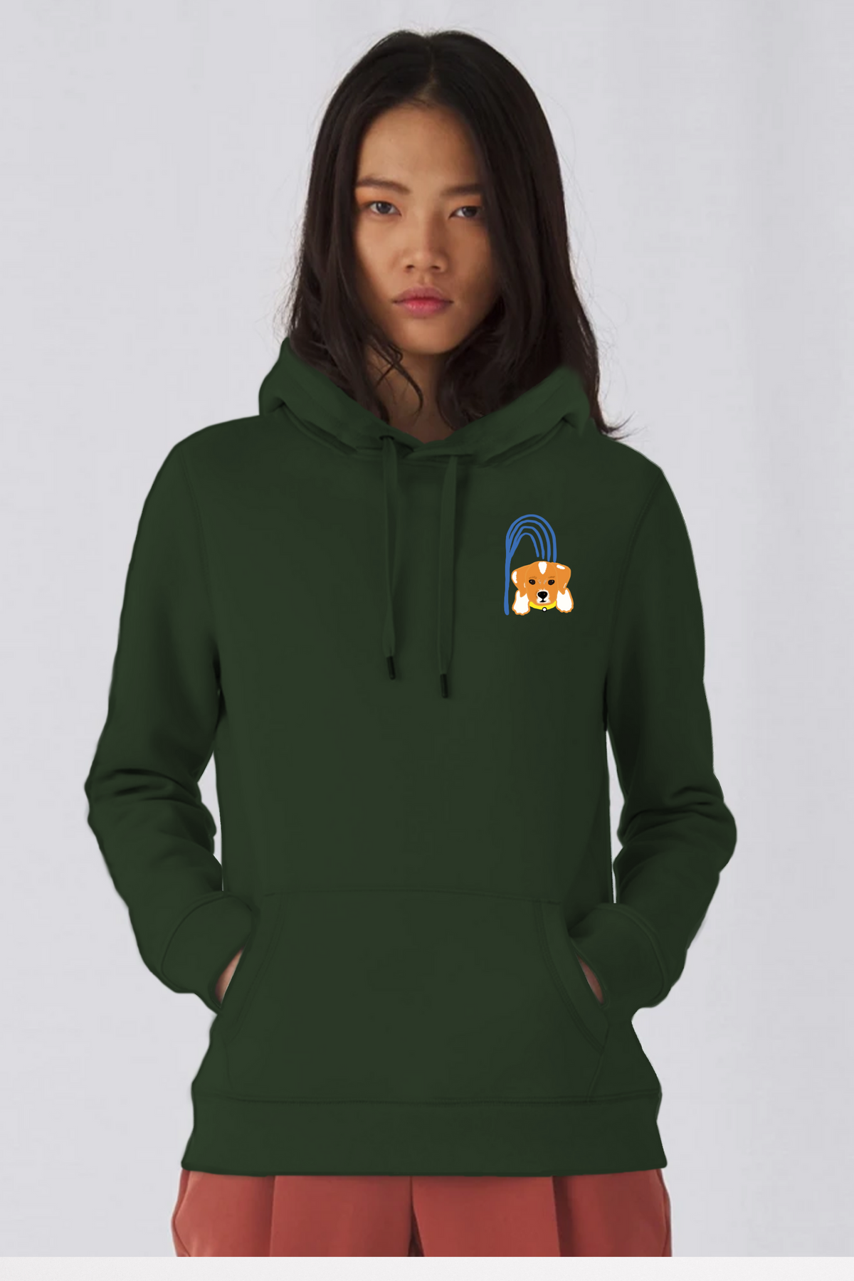 Hoodie `Lilu de Genève` Forest Green BLK YLW