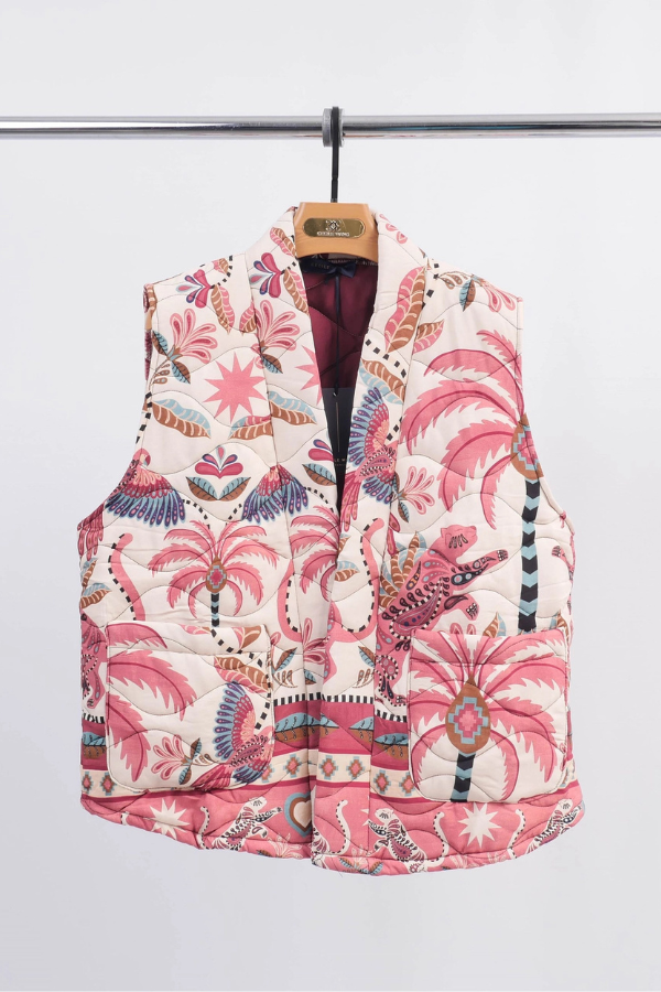 Gilet Matelassé 'Tropical' - Cecile Wang