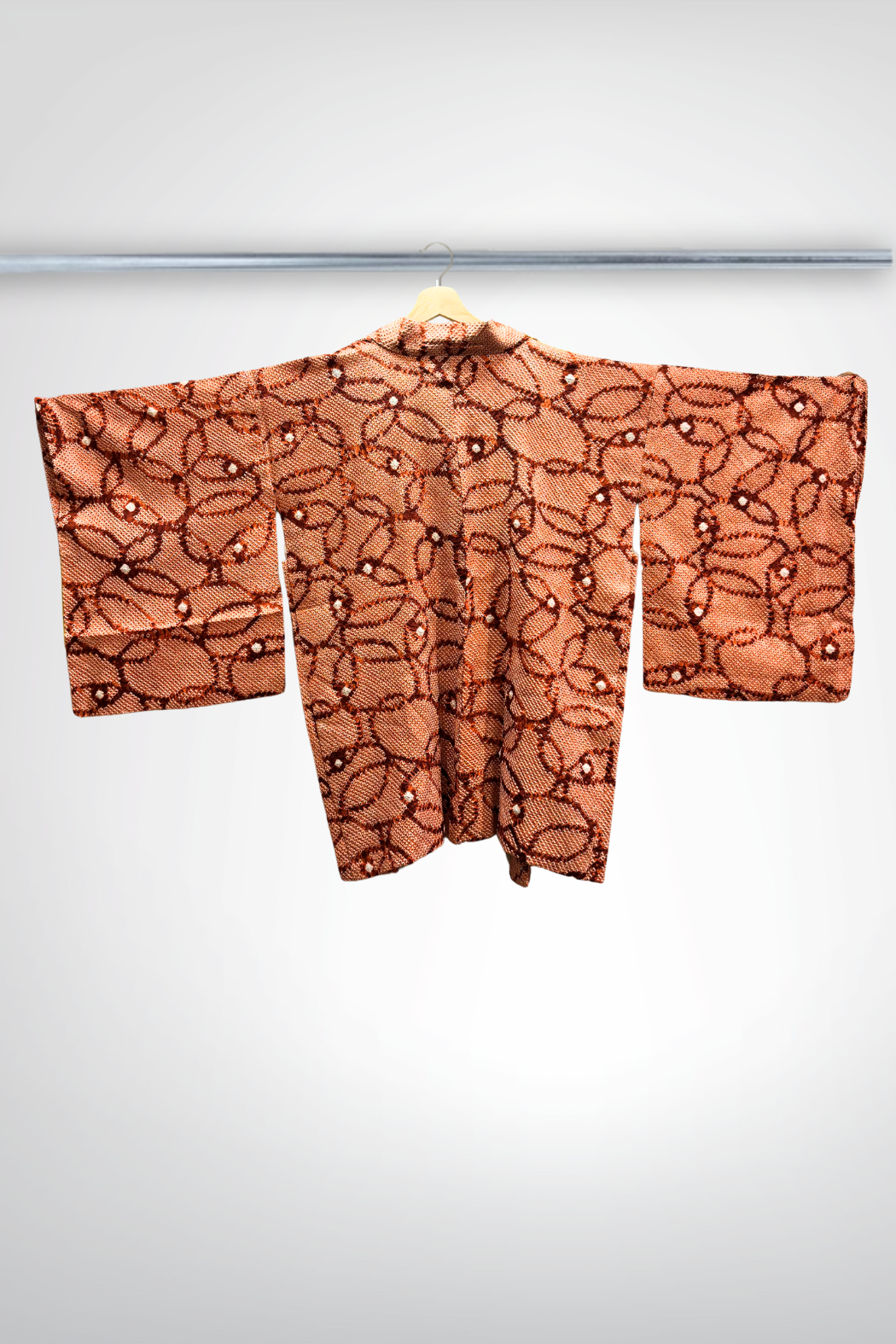 Veste "Momiji" Haori Kimono Shibori Orange  - Ha.Na