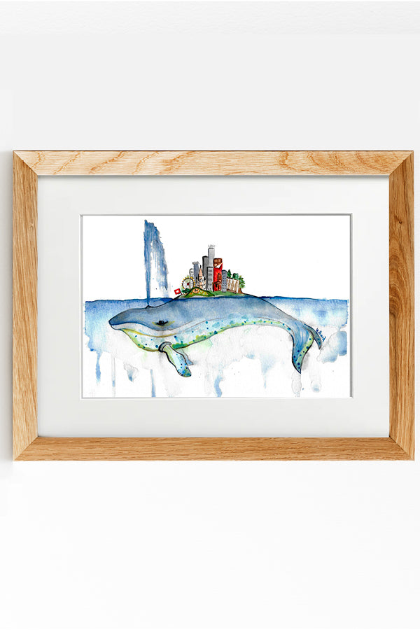 Framed Illustration 'Lakeness Monster' - Anne-Sophie Villard