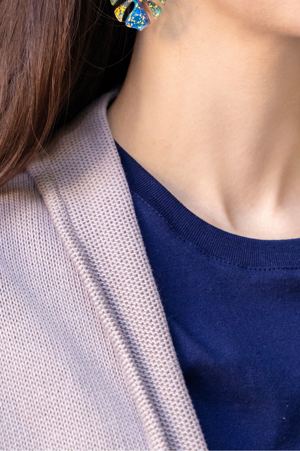 'Adam' Cardigan Unisexe en coton Gris - U/C by Eliran Ashraf