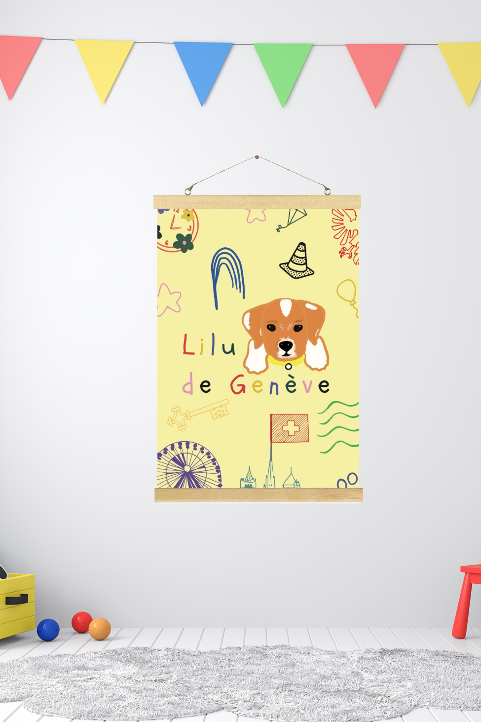 Poster 'Lilu de Genève' A1 (100x70cm) - BLK & YLW