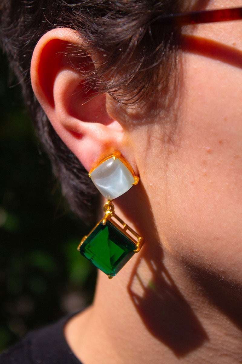 Earrings 'Cube' - Bombay birds