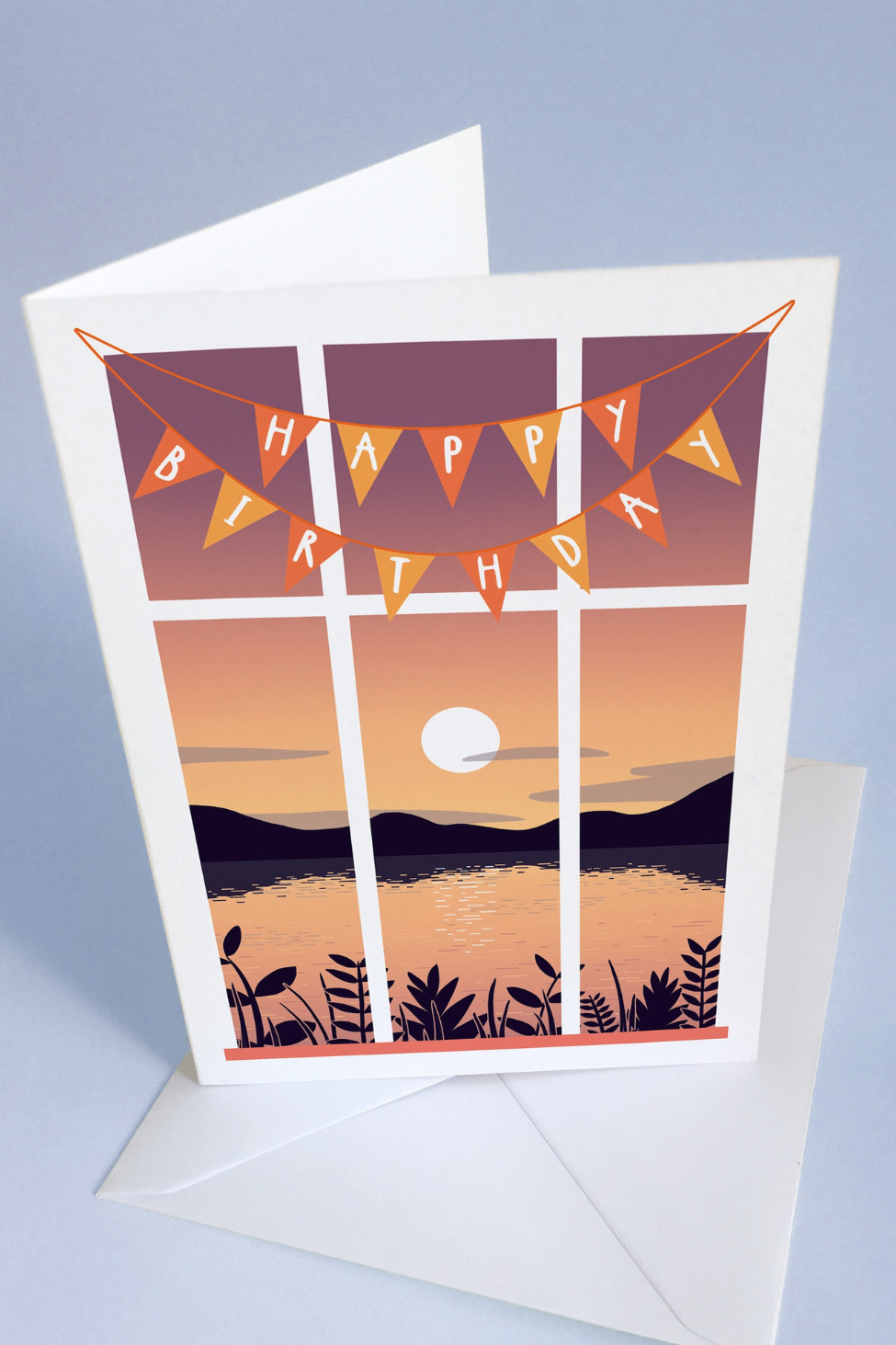 Carte de Voeux Anniversaire - " coucher de soleil " - Tom Hardwick x BLK & YLW