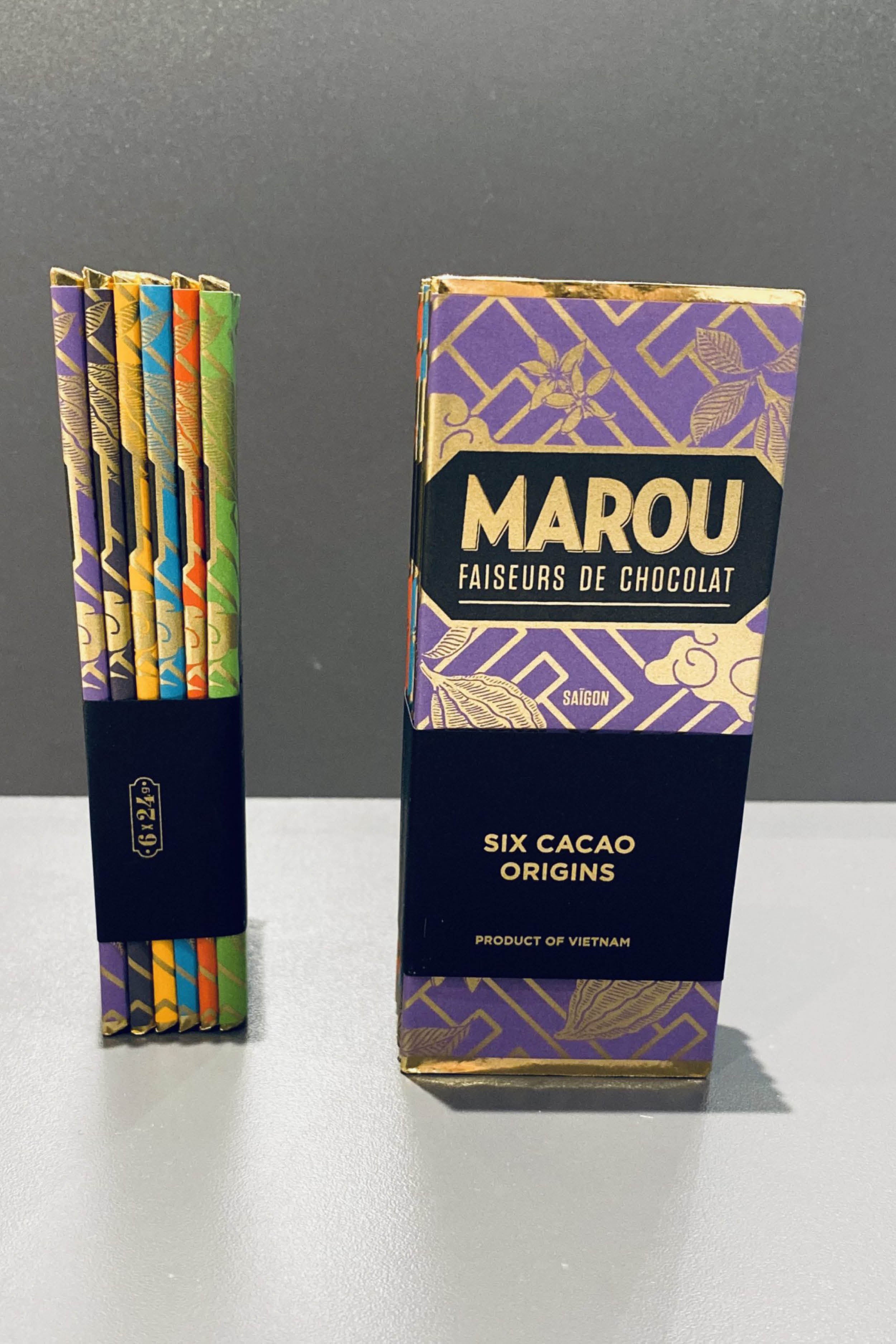 6 Mini Dark Chocolate Bars 'Origins' 24g - Marou