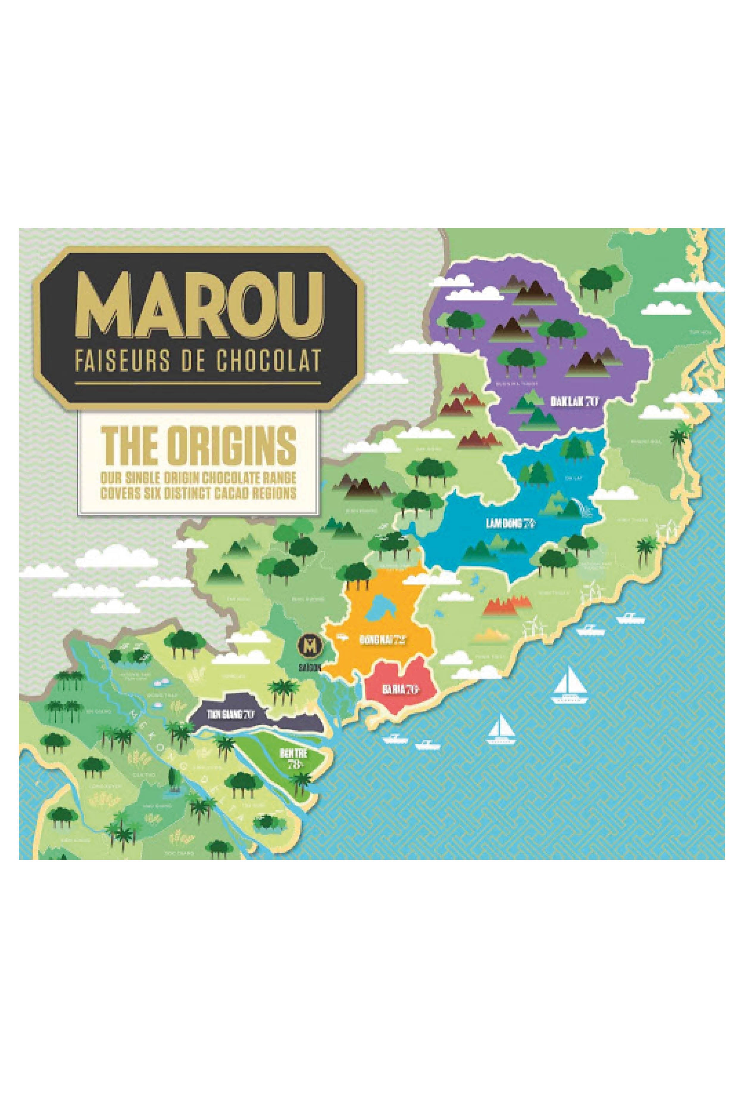 6 Mini Dark Chocolate Bars 'Origins' 24g - Marou