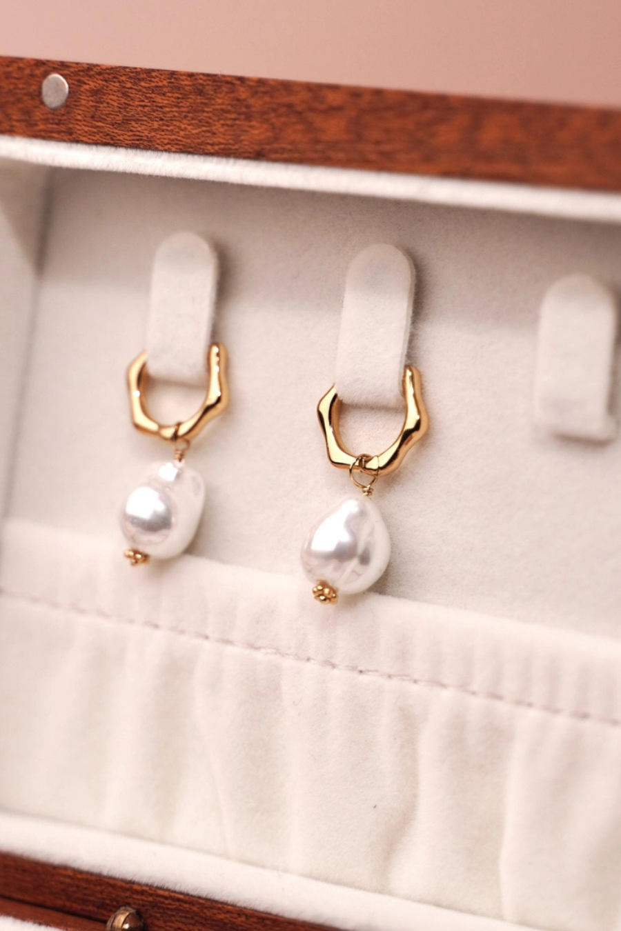 "Gali" - Boucles d’oreilles en acier inoxydable et perles