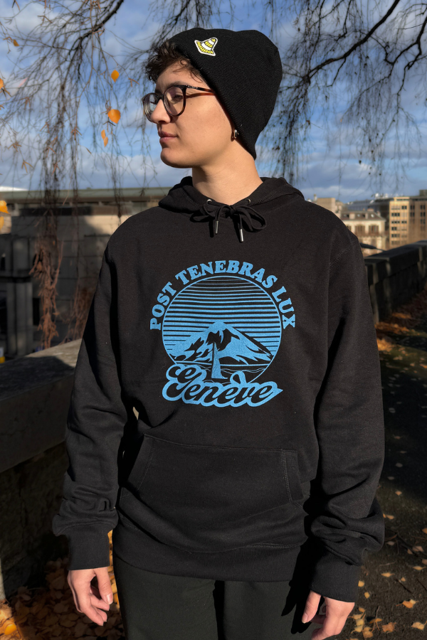 Hoodie Premium Unisexe 'Genève | Post Tenebras Lux' - BLK & YLW
