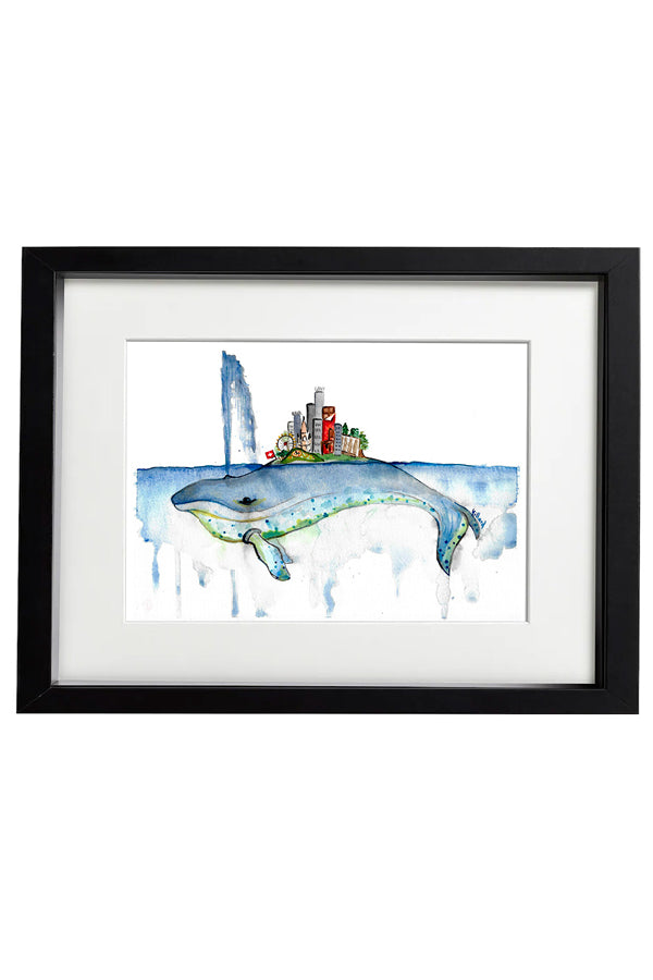 Framed Illustration 'Lakeness Monster' - Anne-Sophie Villard