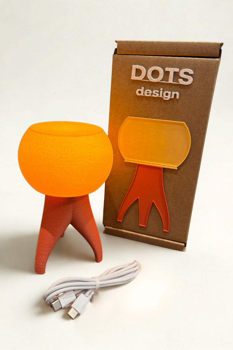 Lampe 'Mini - La stativ' Terracotta - Pêche | Miniature - Dots Design
