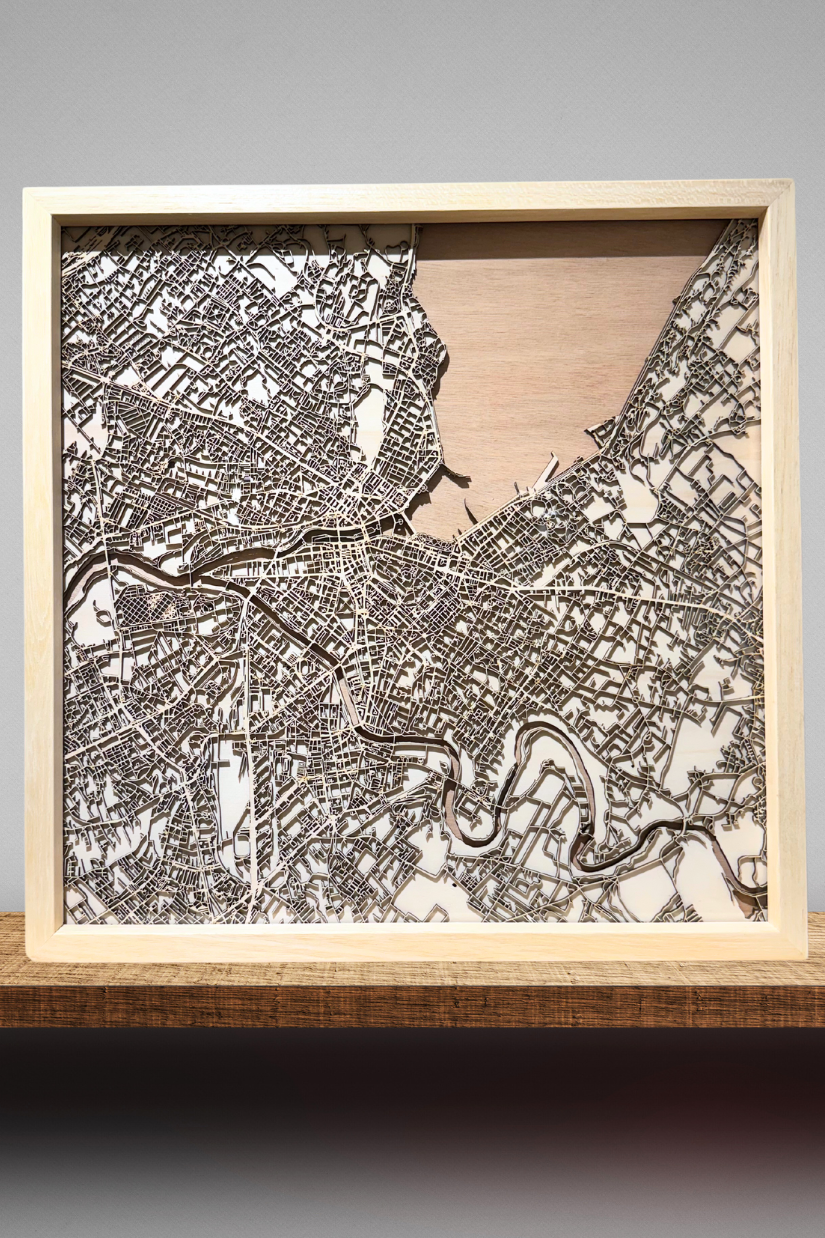 Artwork 'Geneva - 109' 50x50cm | Wood - Microcosmi