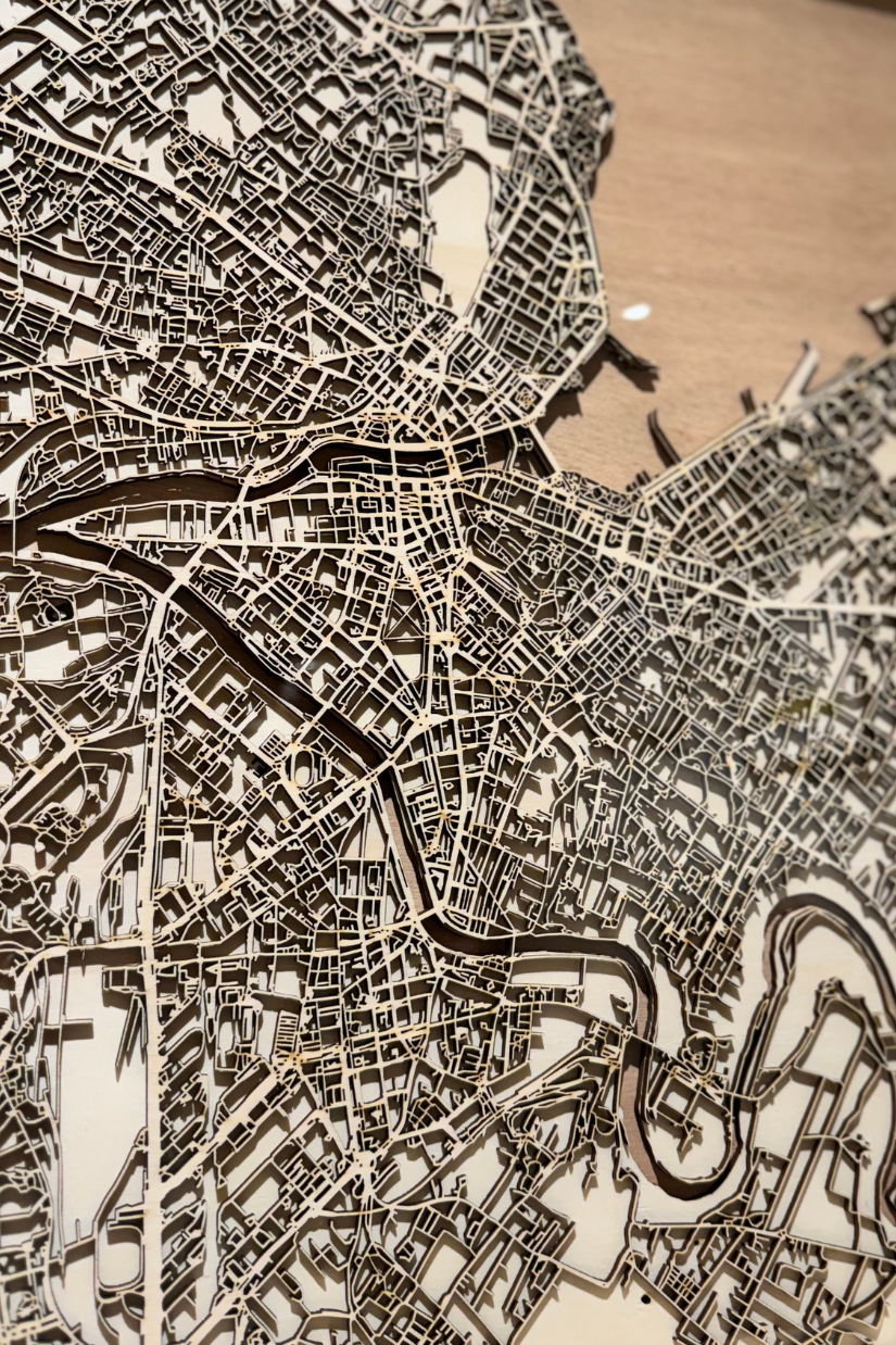 Artwork 'Geneva - 109' 50x50cm | Wood - Microcosmi