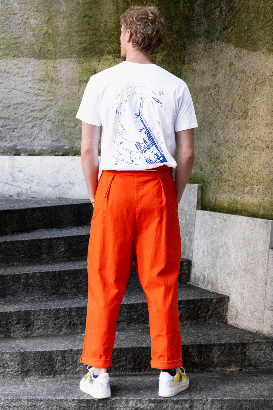 Unisex Trousers 'Origami' - BLK & YLW