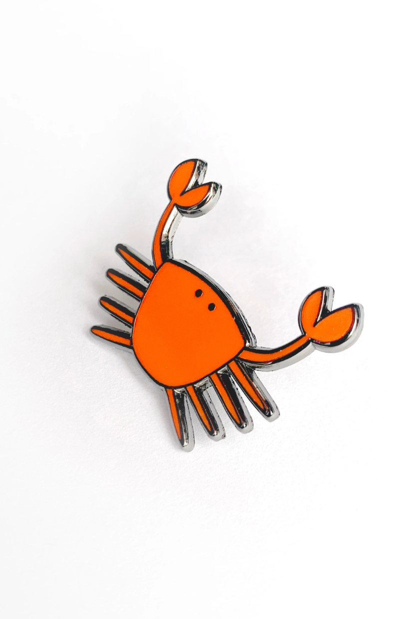 Pin’s Crabe en Émail - Tom Hardwick x BLK & YLW