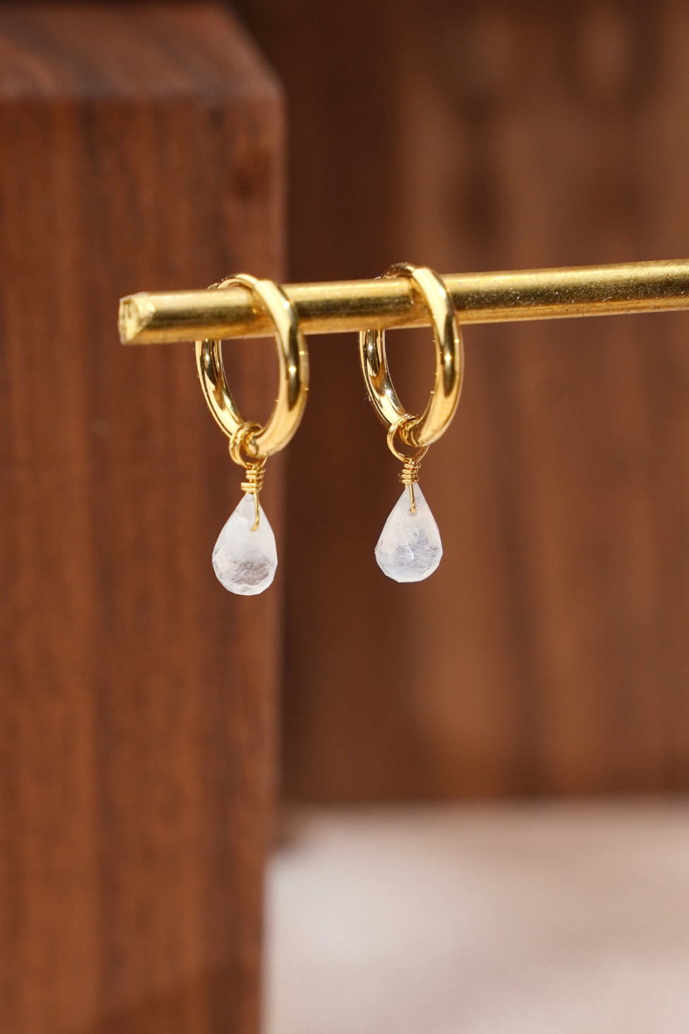 "Pizi" -Boucles d’oreilles perles cristal blanc
