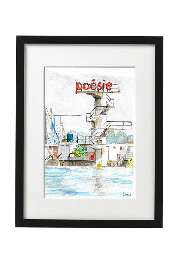 Illustration Encadrée 'Pâquis - Poésie' 30x40cm - Anne-Sophie Villard