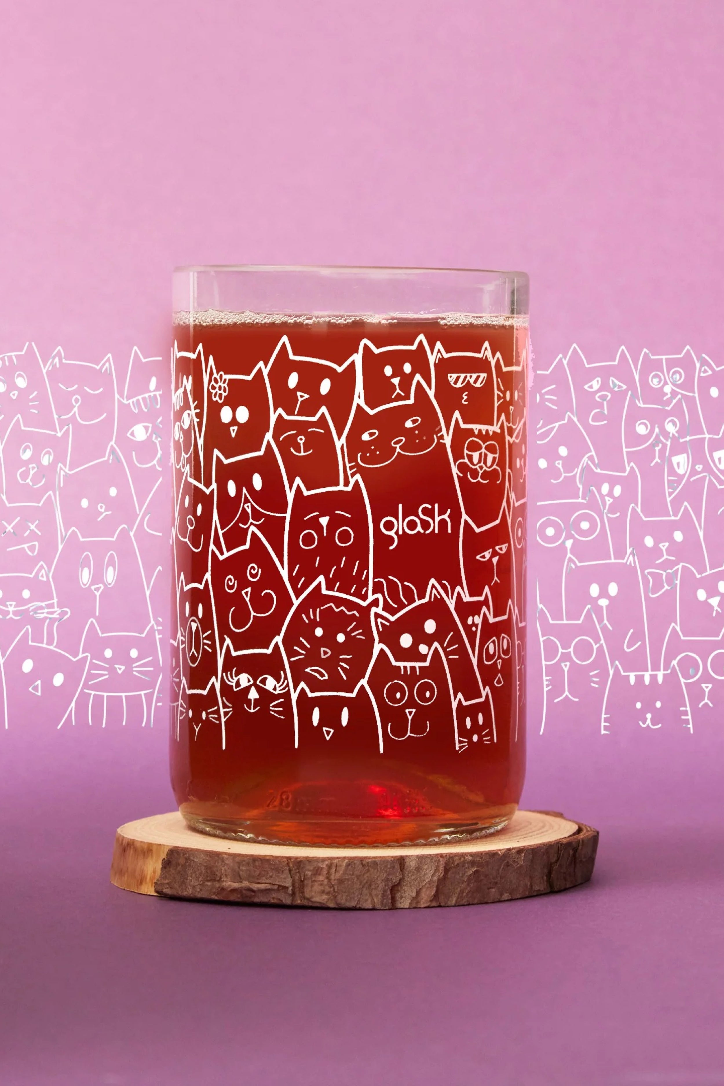 Set of 4 glasses 'Les Chats' - Glask