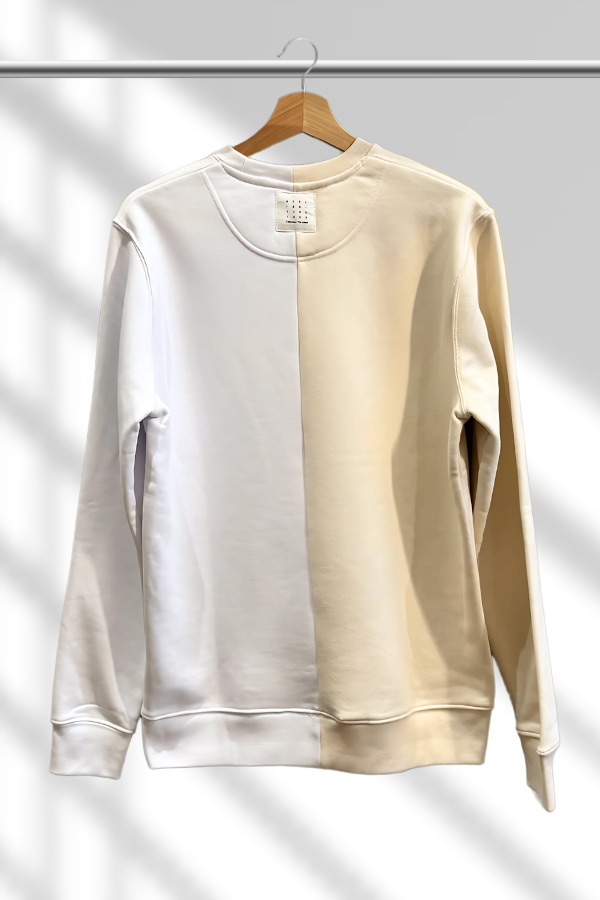 Sweatshirt 'Mix & Match' Beige & White - Atelier Siblings