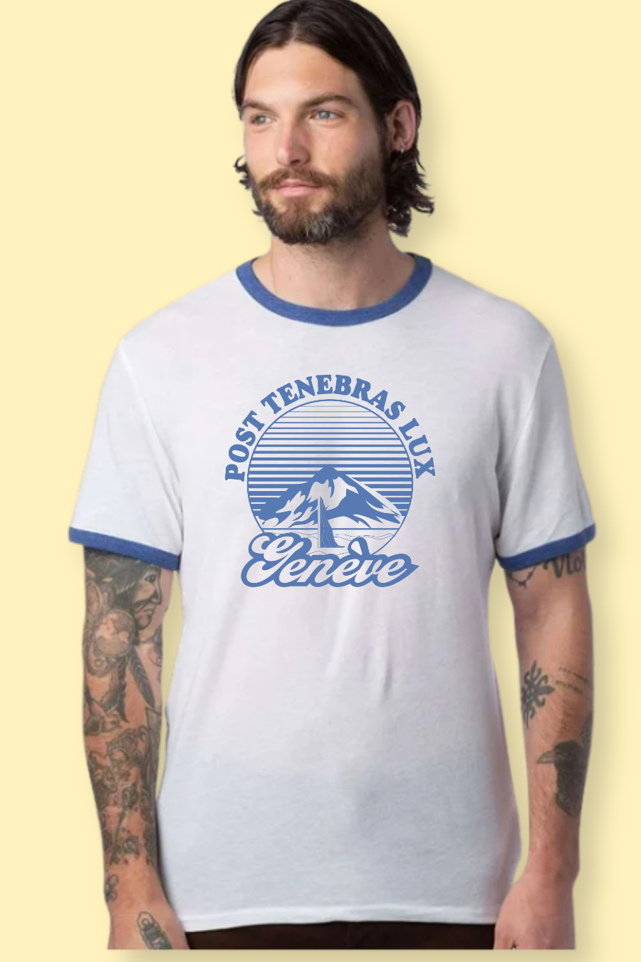 T-Shirt Premium Unisexe Vintage Style 'Post Tenebras Lux' - U/C by Eliran Ashraf