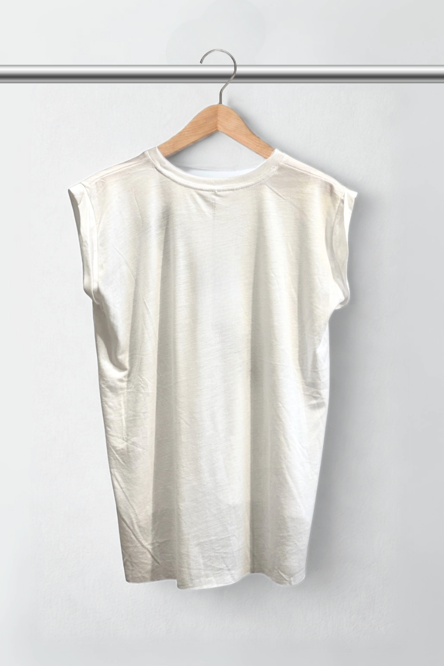 T-shirt Handmade 'Pink Brush' White - U/C by Eliran Ashraf