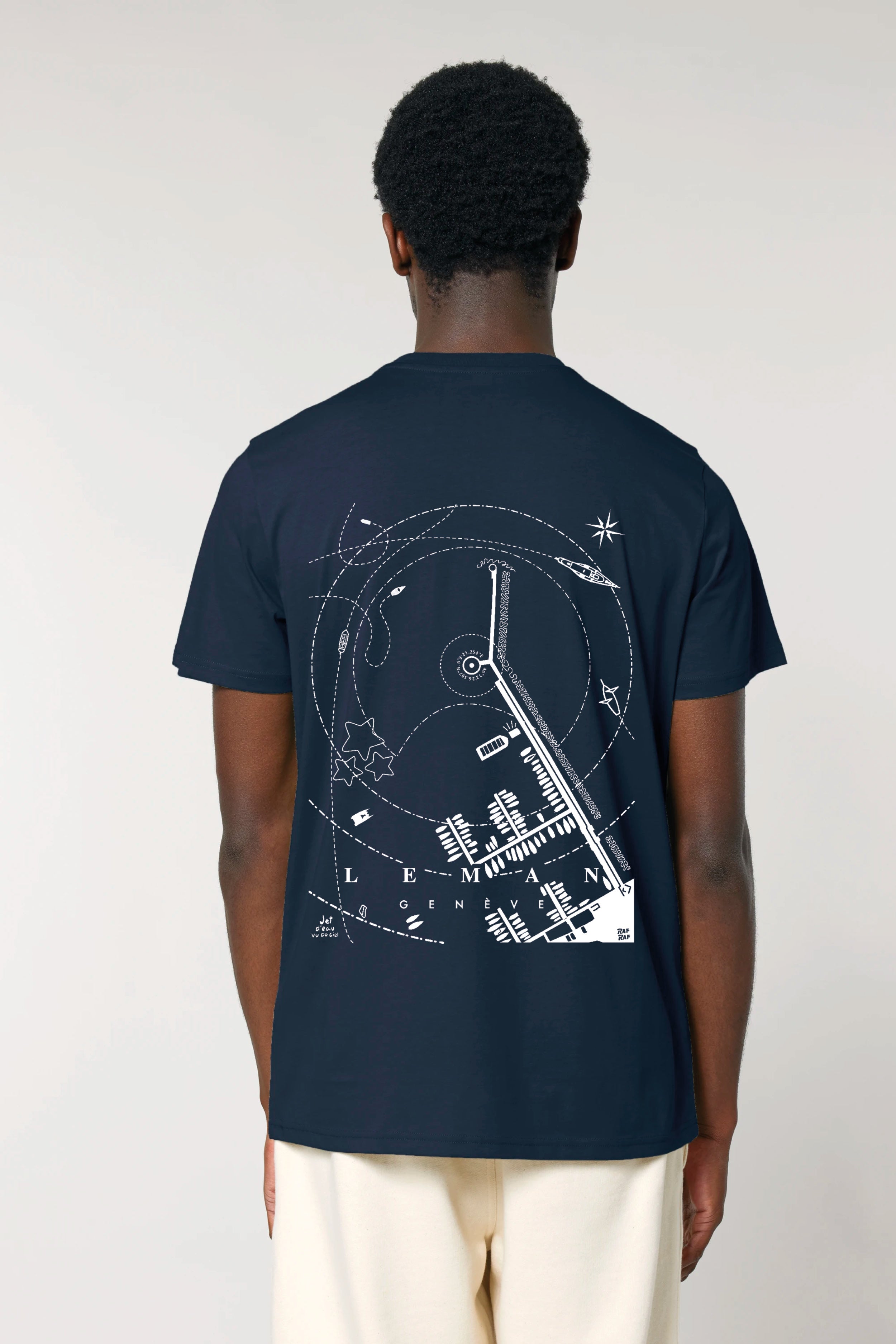 T-shirt Unisex 'Genève - Léman Vue du Ciel`'-  RafRaf X Eli