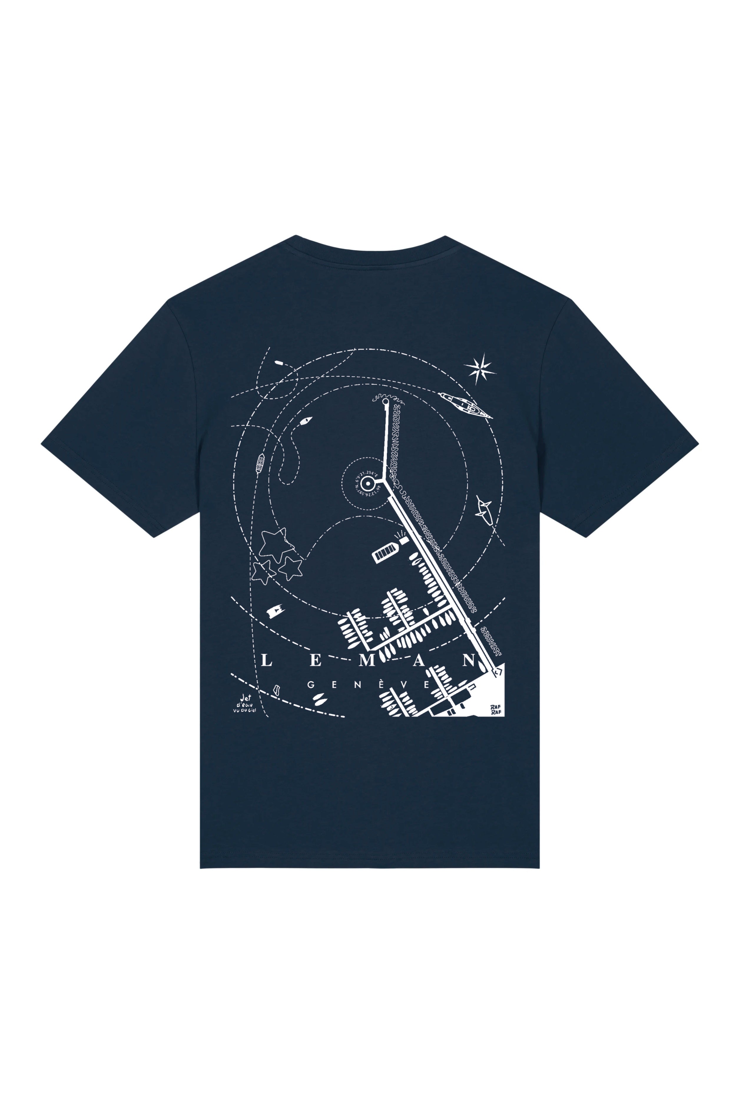 T-shirt Unisex 'Genève - Léman Vue du Ciel`'-  RafRaf X Eli