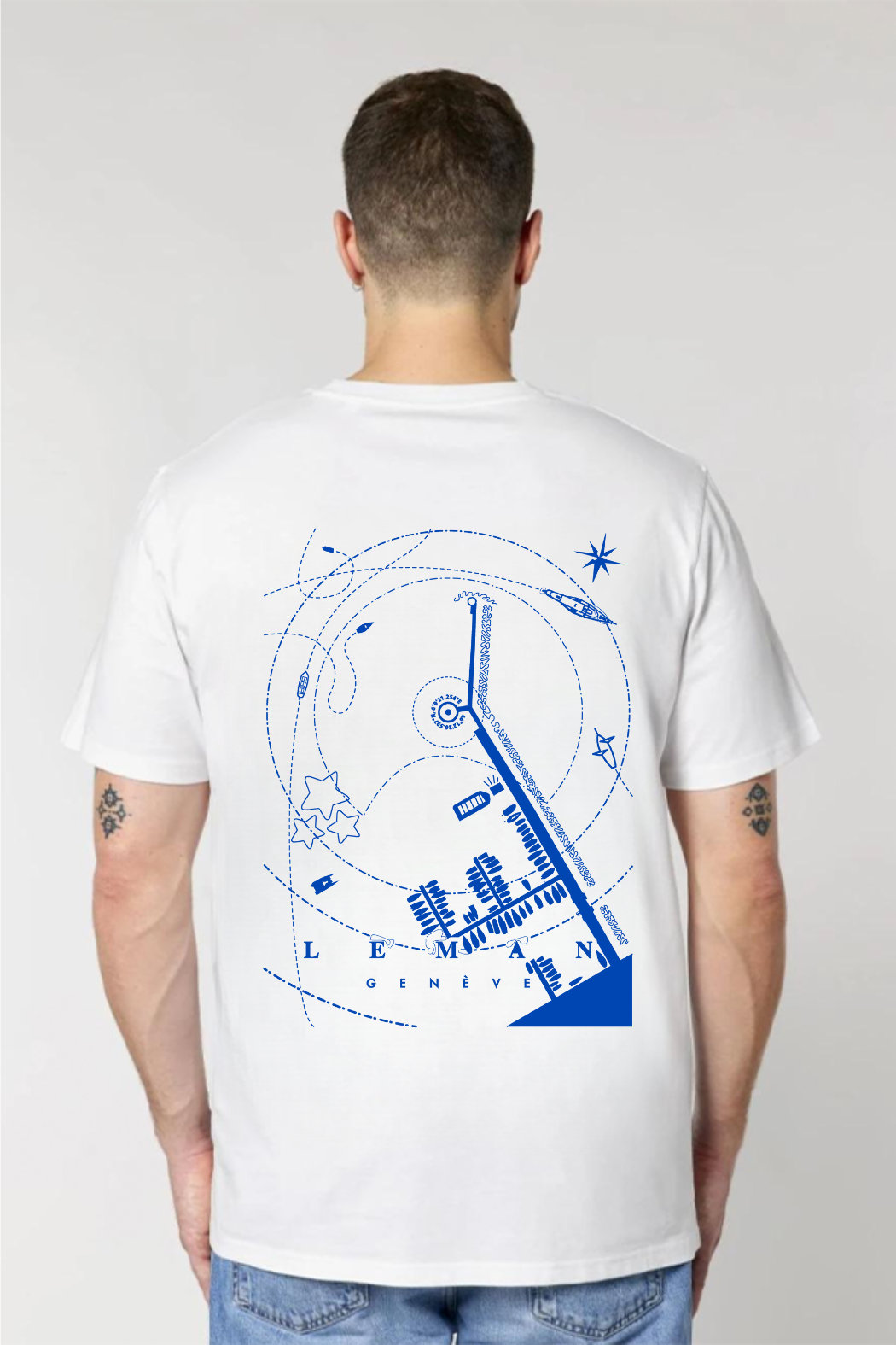 T-shirt Premium Unisexe 'Jet d'eau Vu du Ciel | Genève'-  RafRaf X Eli