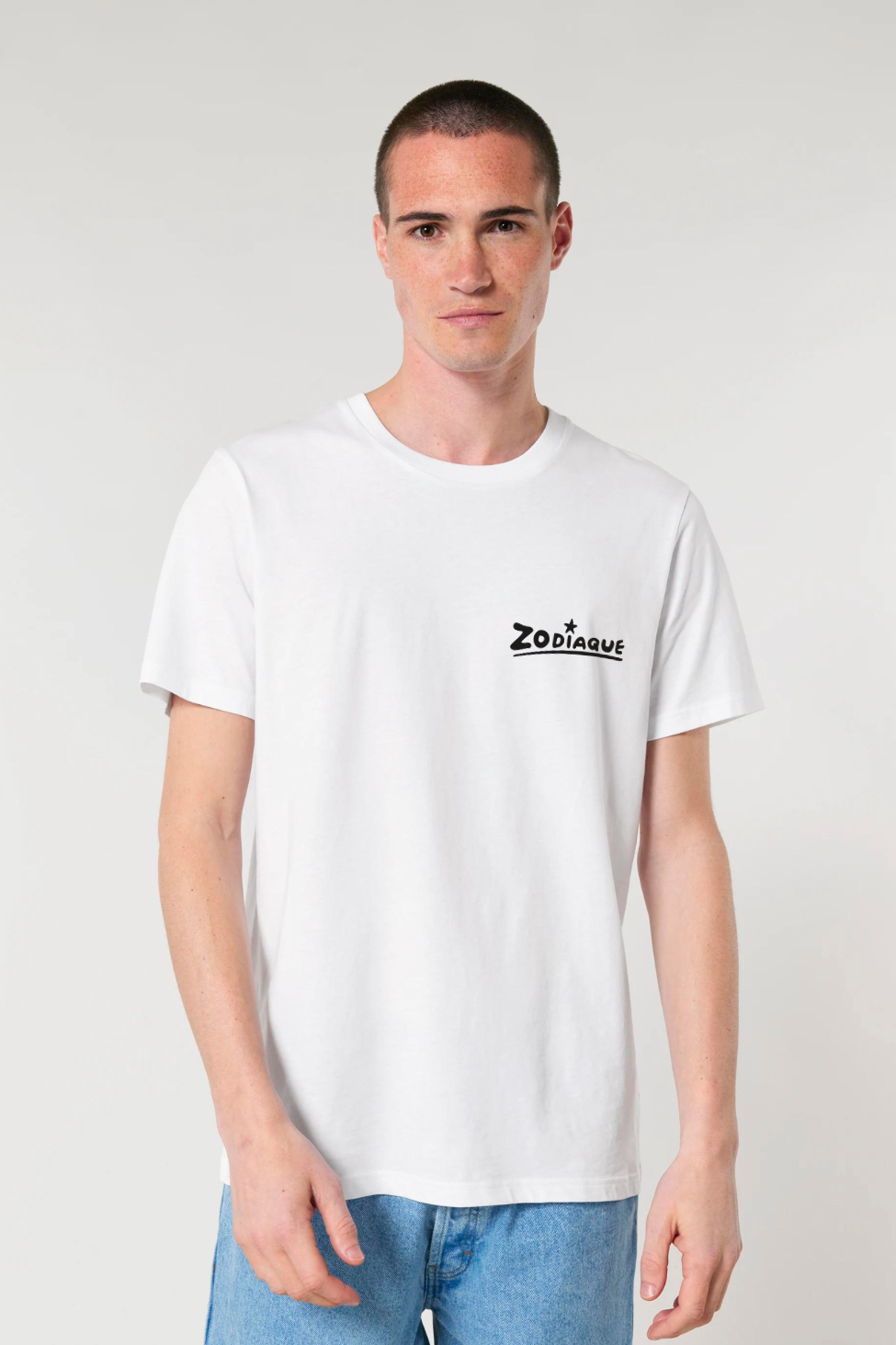 T-shirt Premium Unisexe 'Zodiaque' Blanc - Rafraf