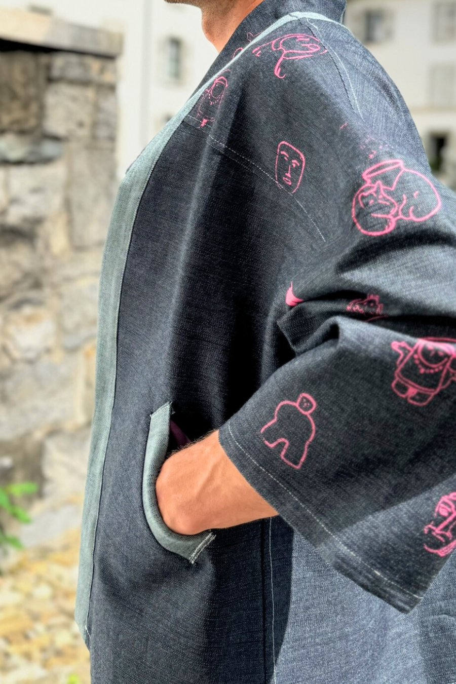 Kimono Jacket 'Atka - Face' - U/C by Eliran Ashraf x RafRaf