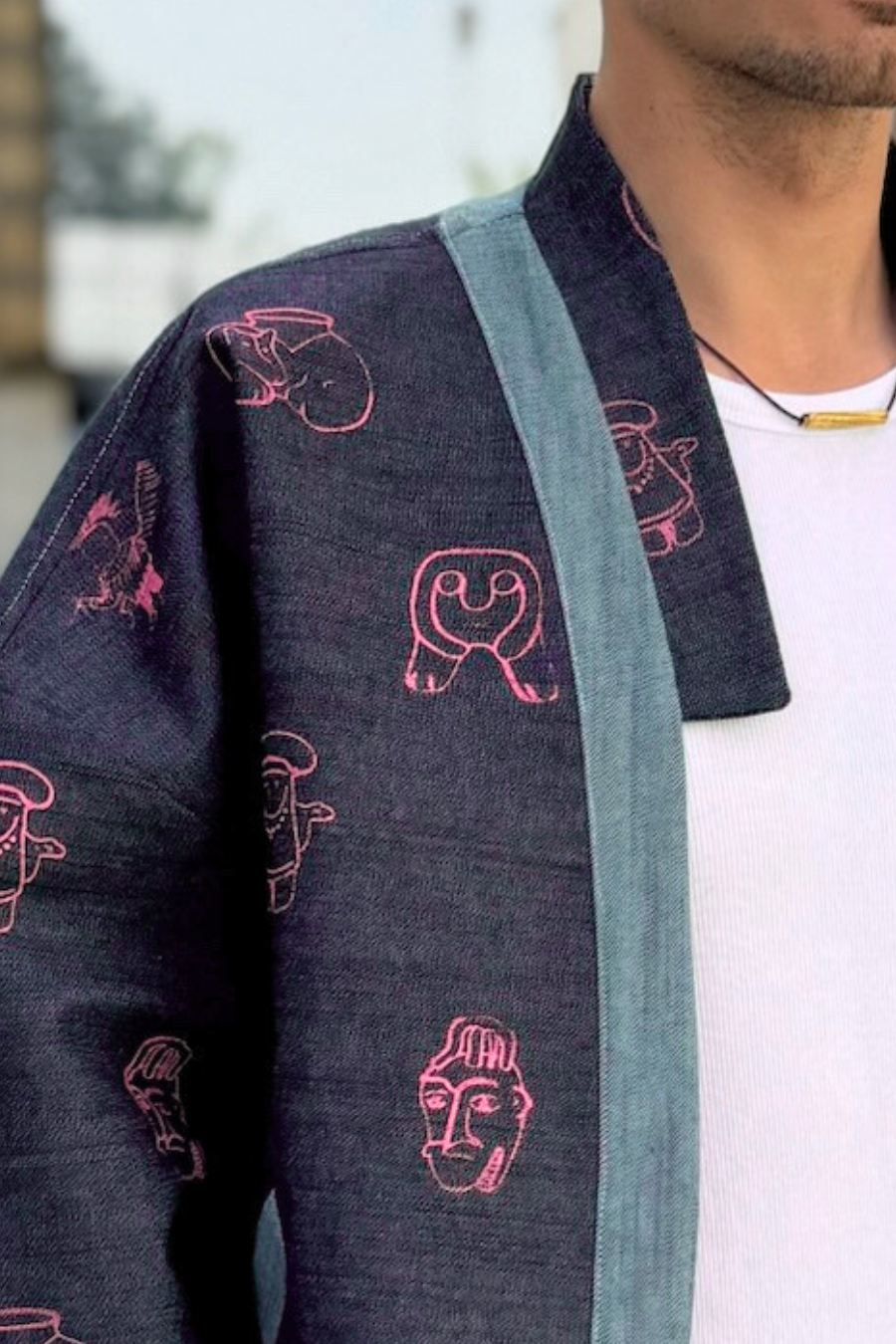 Kimono Jacket 'Atka - Face' - U/C by Eliran Ashraf x RafRaf