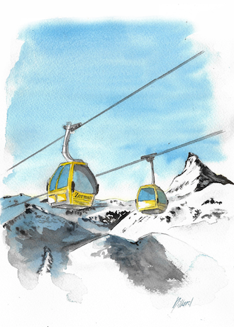 Printed  Illustration 'Zermatt' A4 - Anne-Sophie Villard
