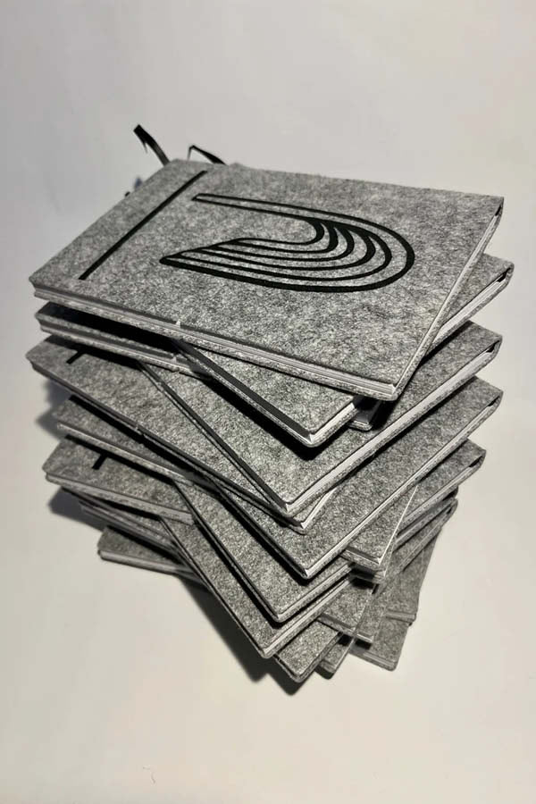 Screen-printed notebook '140m | Jet d'Eau Geneva' - Atelier Siblings