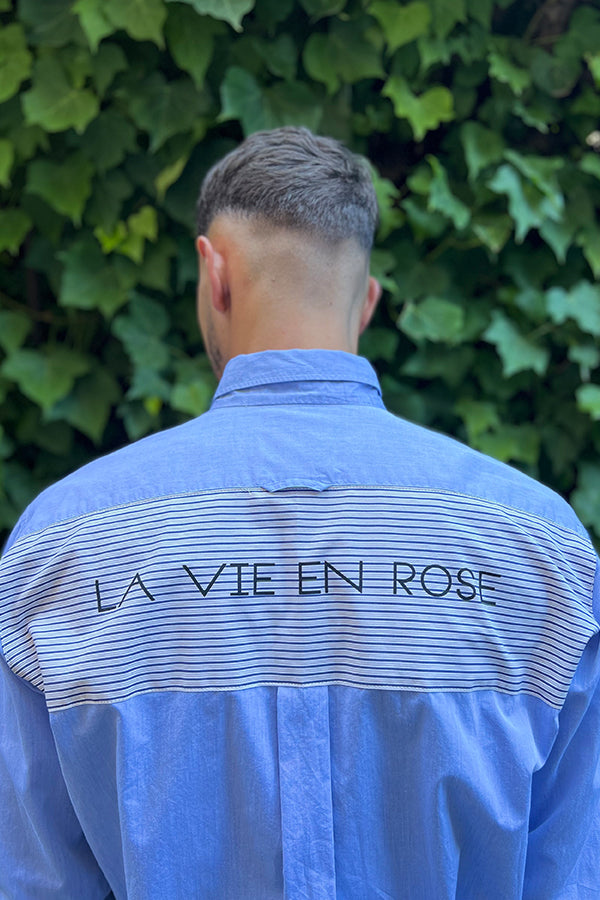 Unisex Shirt 'La Vie En Rose' Blue - Atelier Siblings