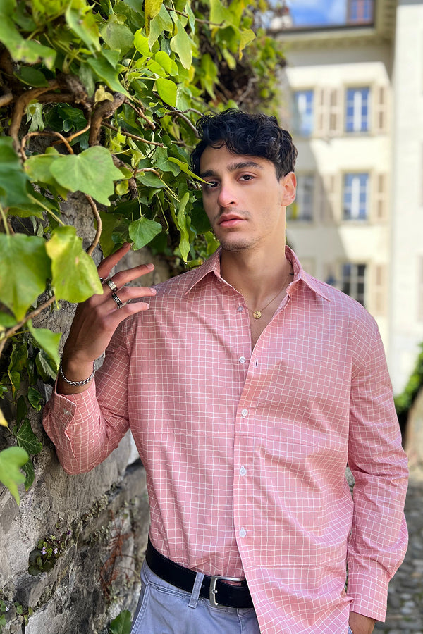 Shirt 'Rivi' Check | Pink - UC by Eliran Ashraf