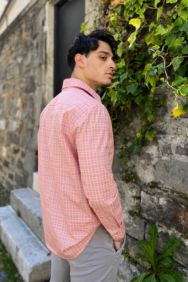 Shirt 'Rivi' Check | Pink - UC by Eliran Ashraf