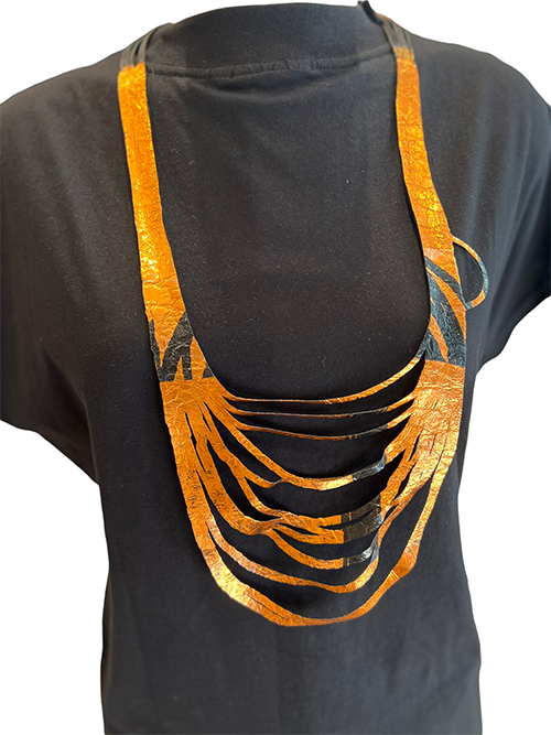 Reversible 'Long' Necklace Rust | Black - SI Sabato Isabel