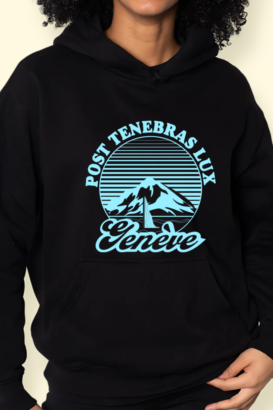 Hoodie 'Genève | Post Tenebras Lux' - BLK & YLW