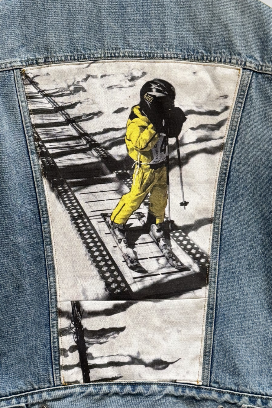 Winter Denim Vest Unisex 'Little Skier' - U/C by Eliran Ashraf