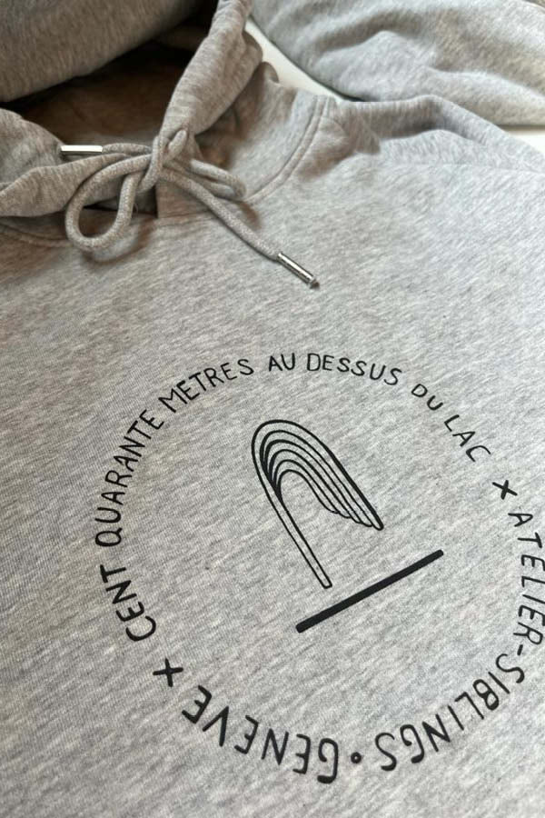 Hoodie "140m - Jet d'Eau Geneva"- Atelier Siblings