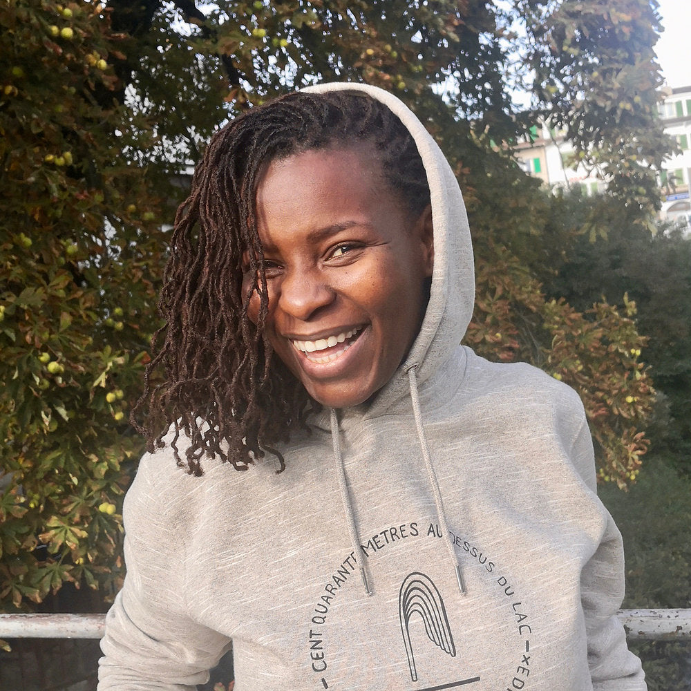 Hoodie "140m Jet d'Eau Genève" Gris Édition Limitée - Atelier Siblings