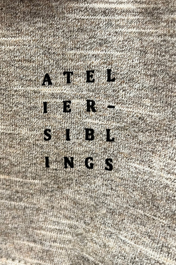 Sweatshirt '140m Jet d'Eau Geneva ' Beige/Black - Atelier Siblings