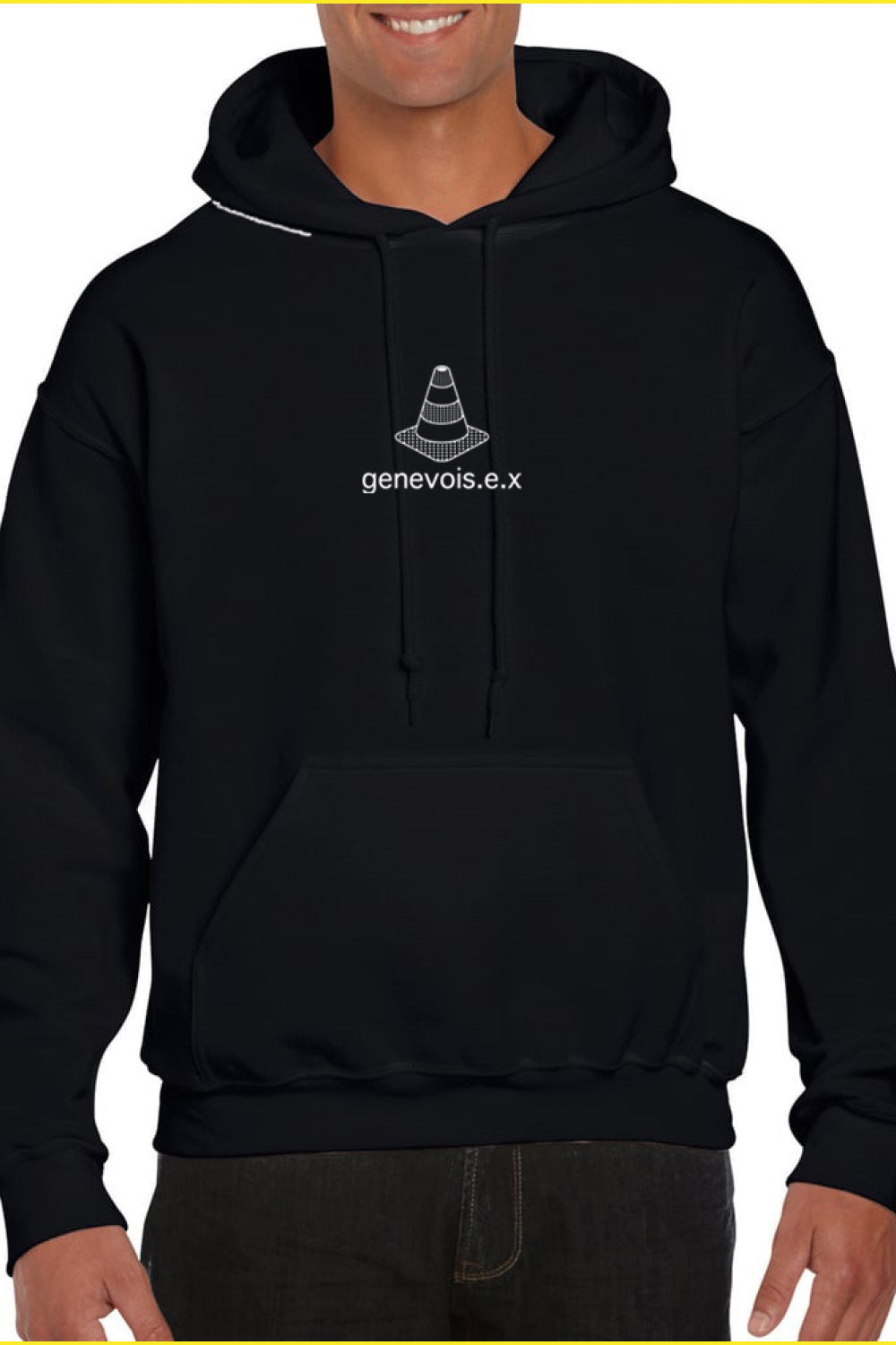 Hoodie Unisexe 'Genevois.e.x' - BLK & YLW