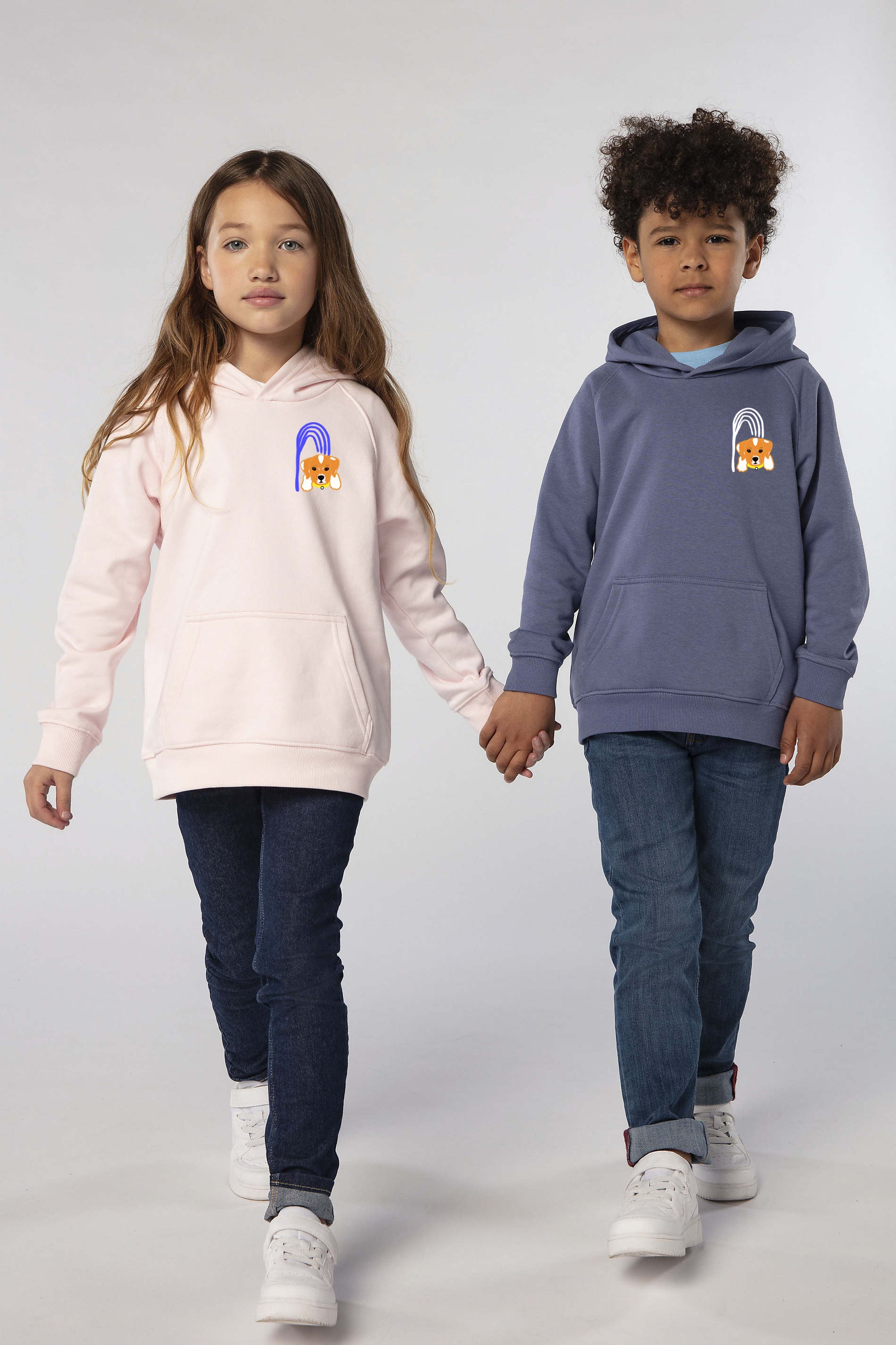 Hoodie Kids "Lilu from Geneva" - BLK & YLW