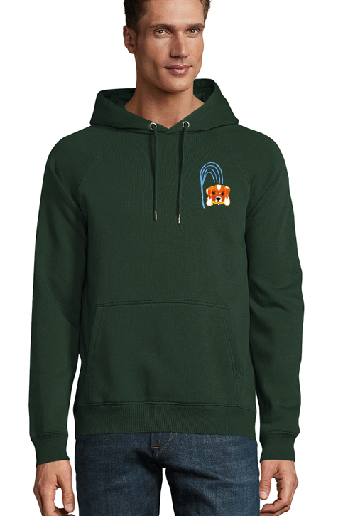 Hoodie `Lilu de Genève` Forest Green - BLK & YLW