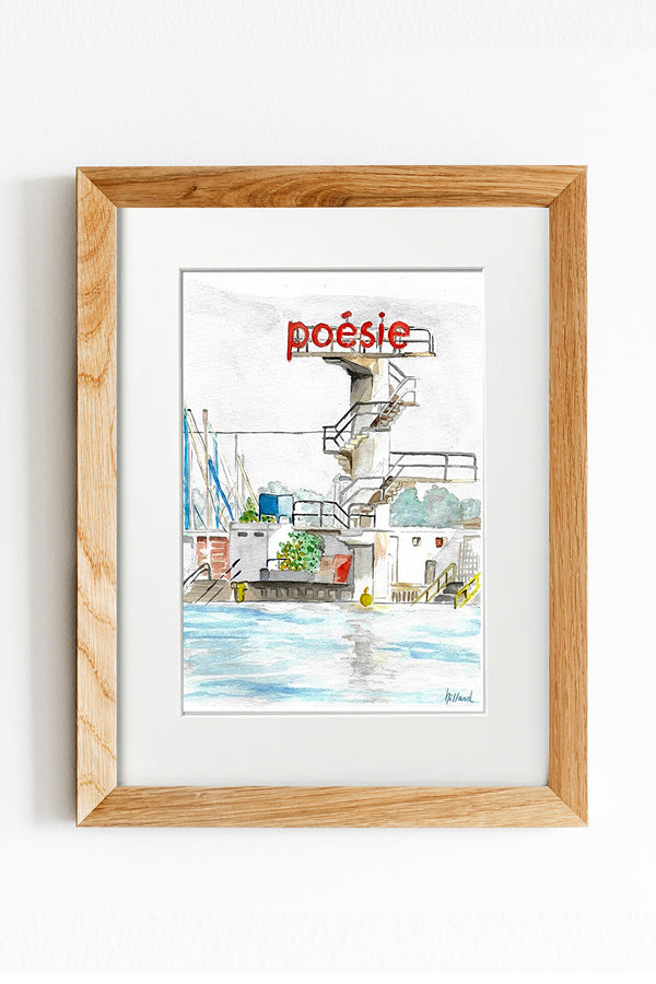 Illustration Encadrée 'Pâquis - Poésie' 30x40cm - Anne-Sophie Villard