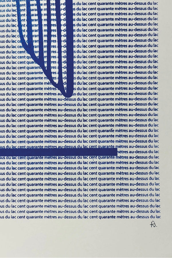 Framed poster '140m | Jet d'Eau Genève' Blue | 70x100cm - Atelier Siblings