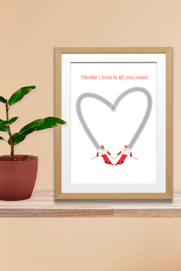 Affiche du mois 2025 'Février : love is all you need' 30x40cm - UC by Eliran Ashraf