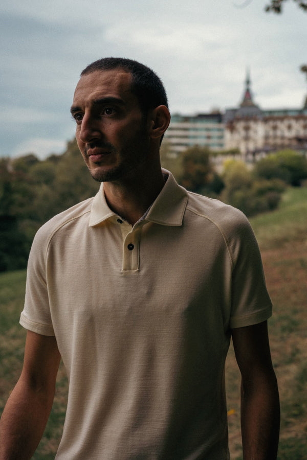 Unisex Polo Shirt, Blue, Slim Fit -Links