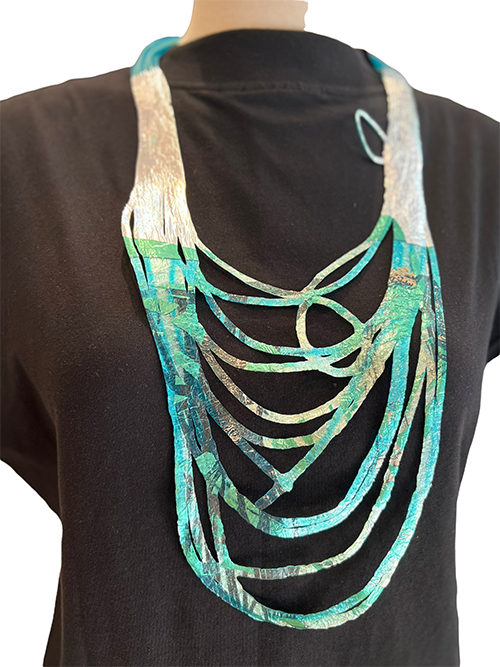 Turquoise & Gold Reversible 'Long' Necklace  - SI Sabato Isabel