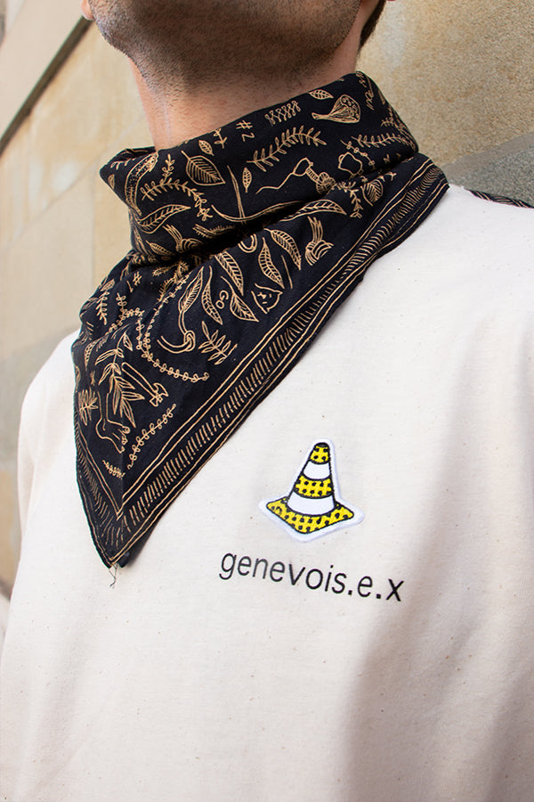 Unisex T-Shirt `Genevois.ex` Nature - BLK & YLW